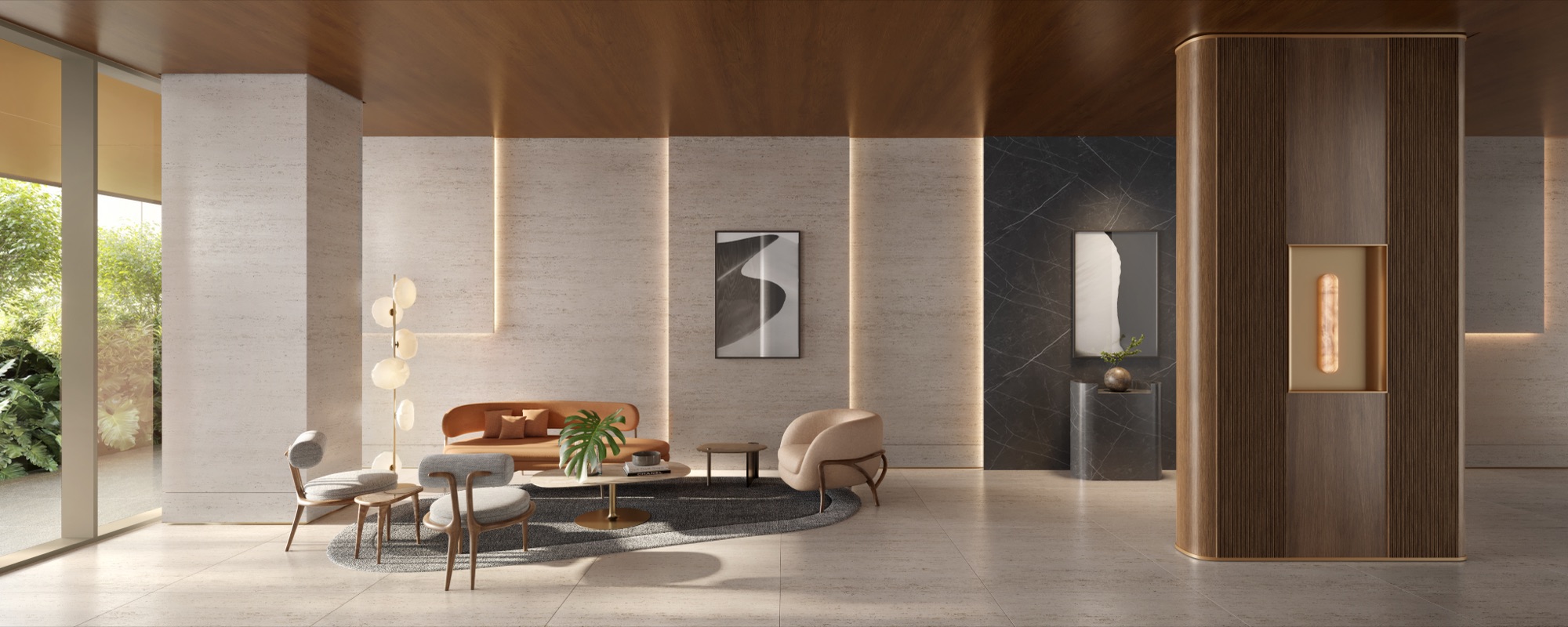 Perspectiva ilustrada do Lobby