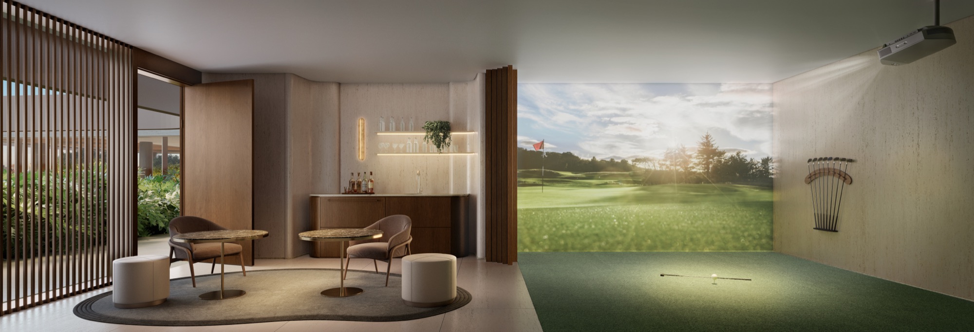 Perspectiva ilustrada do Golf Experience