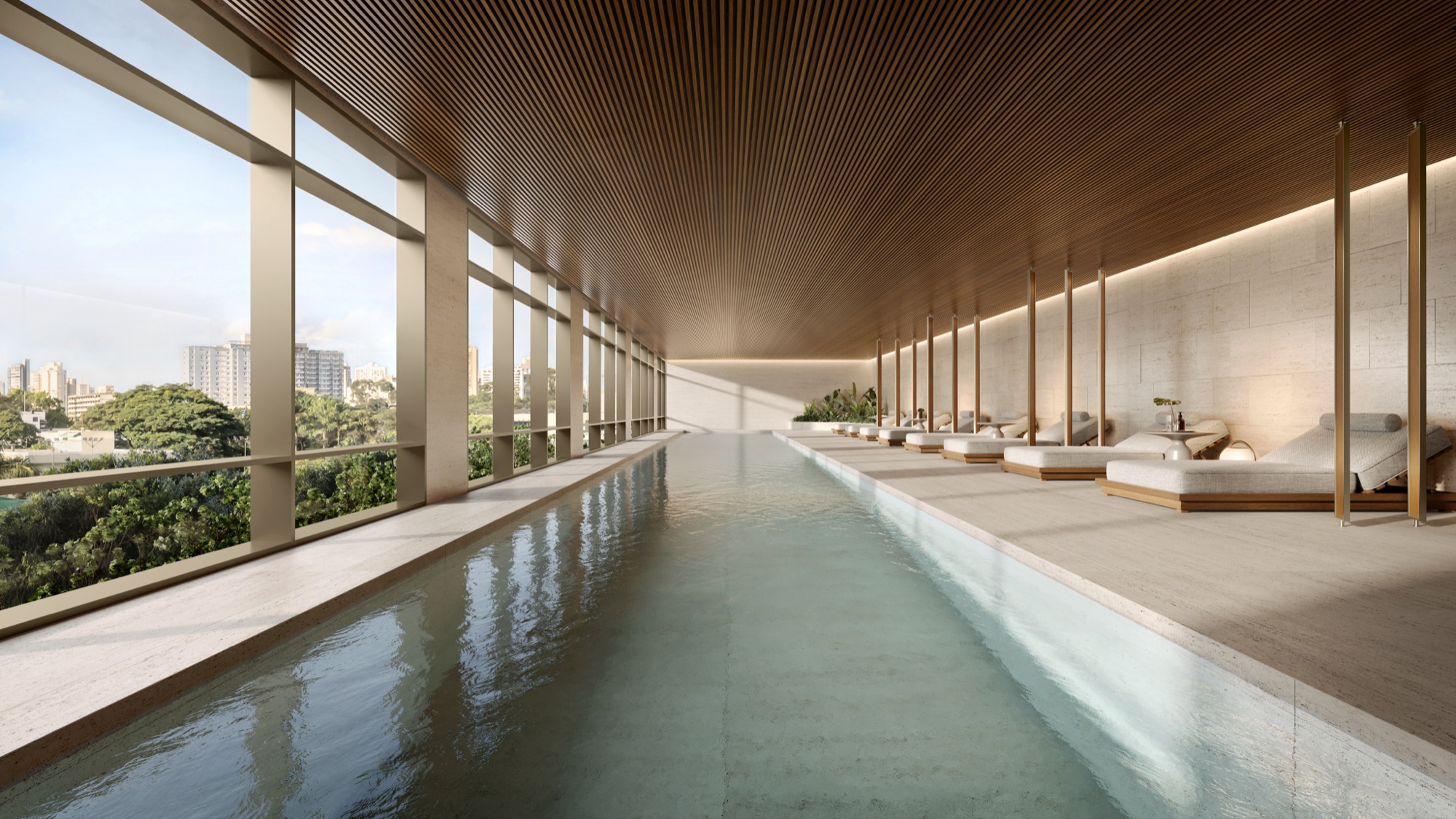 Perspectiva ilustrada da Piscina